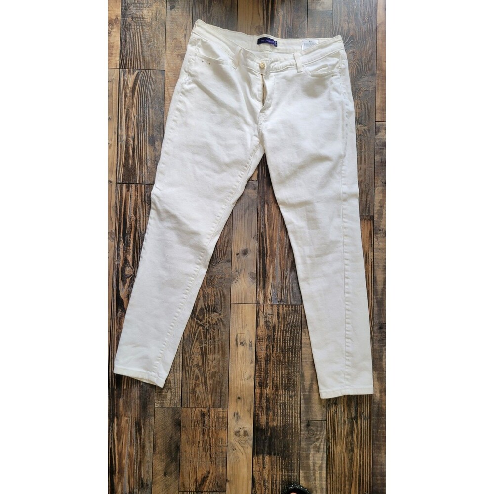 Levi’s 535 Legging Super Skinny Stretch Cream Off-White Jeans Womens 17M Flaw